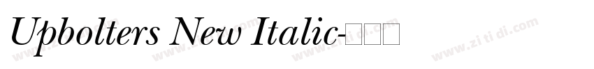 Upbolters New Italic字体转换